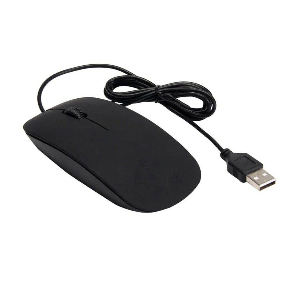 For Pc Laptop Computer Scroll Wheel Black Mice Wired USB Optical Mouse