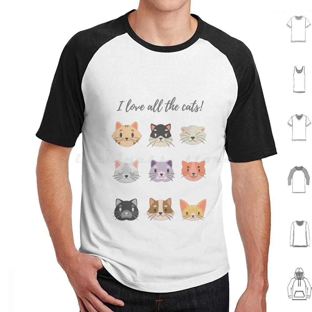 

Футболка с надписью «I Love All The Cat» (серая) для мужчин и женщин