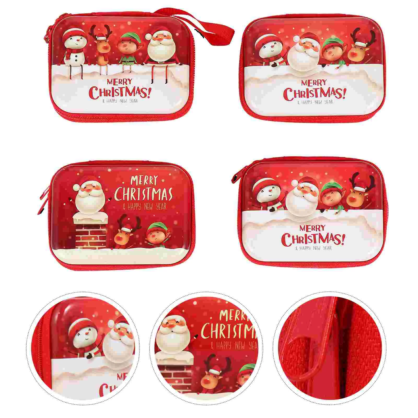 4 шт. Рождественская жестяная коробка для мелочи очаровательная сумка наушников