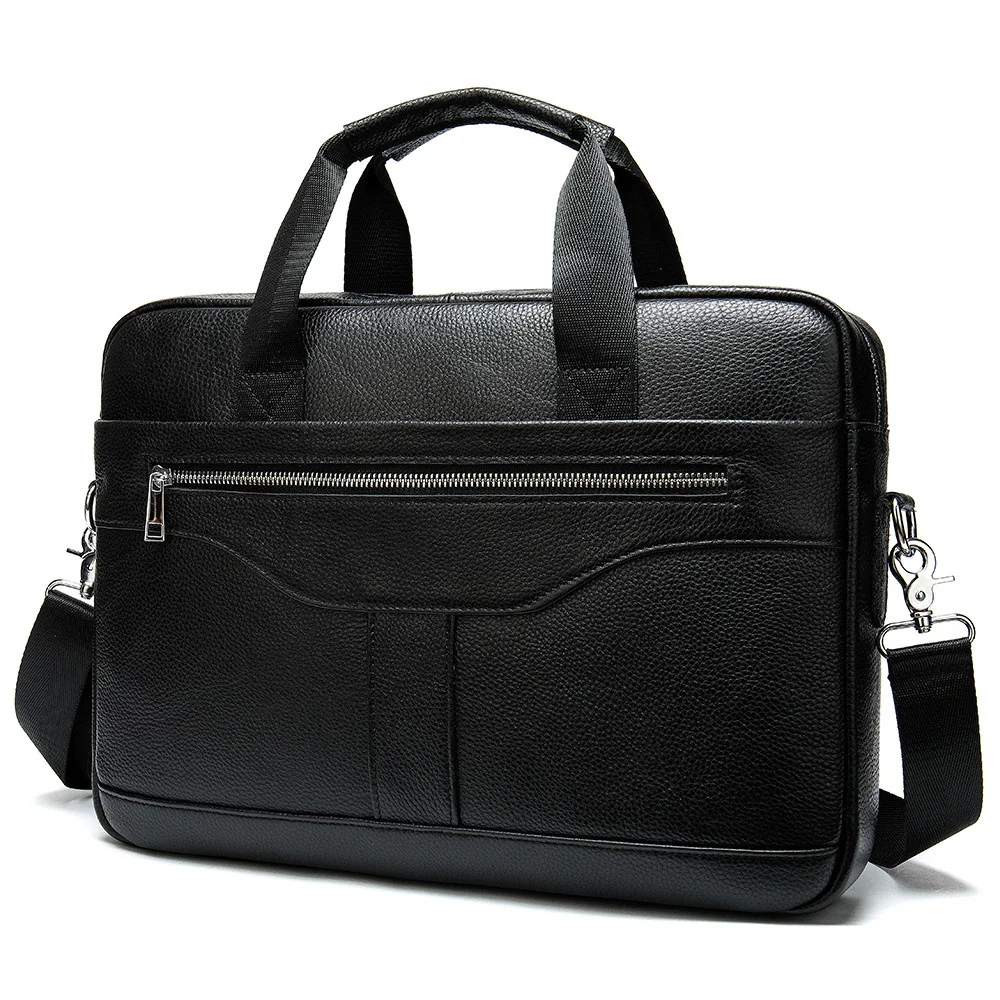 2022 New Man Computer Laptop Bag Business Affairs Office Bags For Men Messenger Handbag Genuine Leather Male Package Briefcase