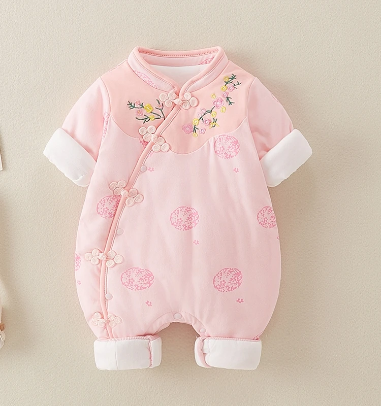 Одежда для новорожденных осенне-зимний тонкий хлопковый комбинезон маленьких