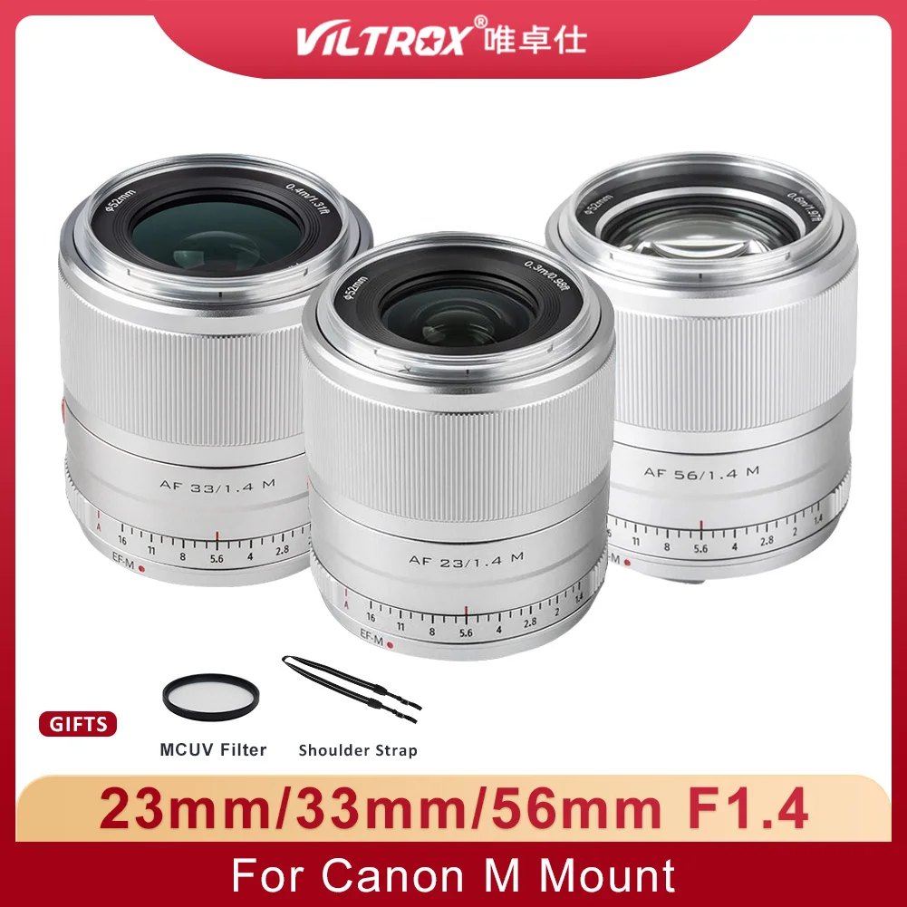 

VILTROX 56 мм F1.4 STM AF APS-C Автофокус с большой диафрагмой для камеры Canon M EOS M M1 M2 M3 M5 M6 M6II M10 M50 M100