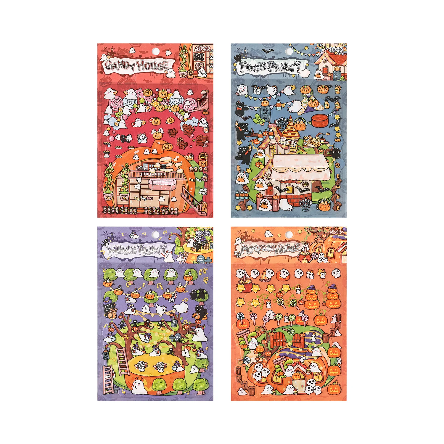 

Kawaii Хэллоуин 3D наклейки для дома