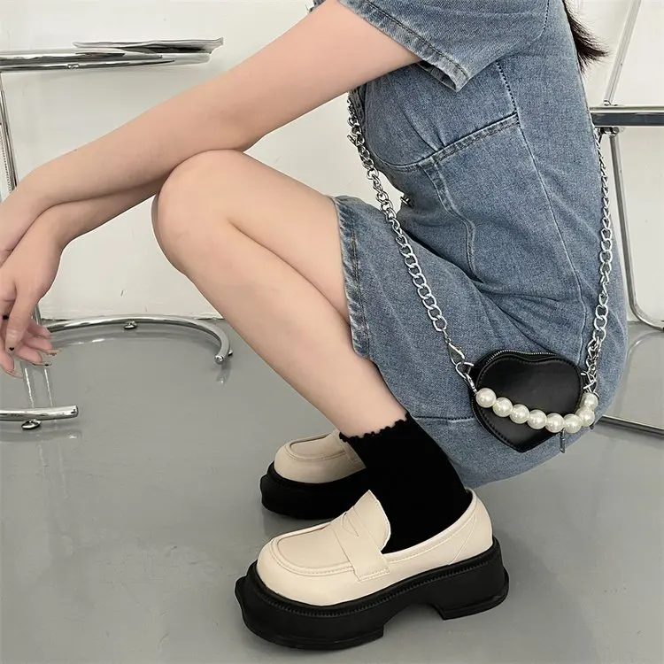 

Niche Thick Bottom British Style Mary Jane Shoes Female Summer Jk Uniform Shoes New All-match One Pedal Small PU Leather Shoes