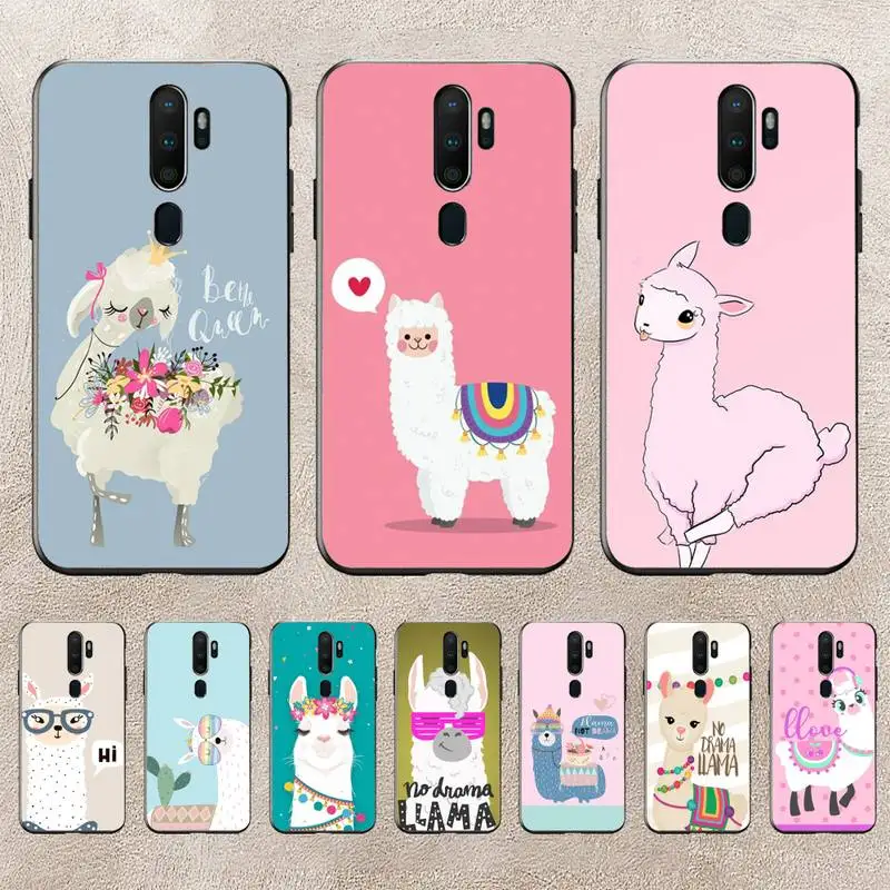 

Kawaii Cute Llama Alpaca Animals Cartoon Phone Case For Redmi 9A 8A 6A Note 9 8 10 11S 8T Pro K20 K30 K40 Pro PocoF3 Note11 5G