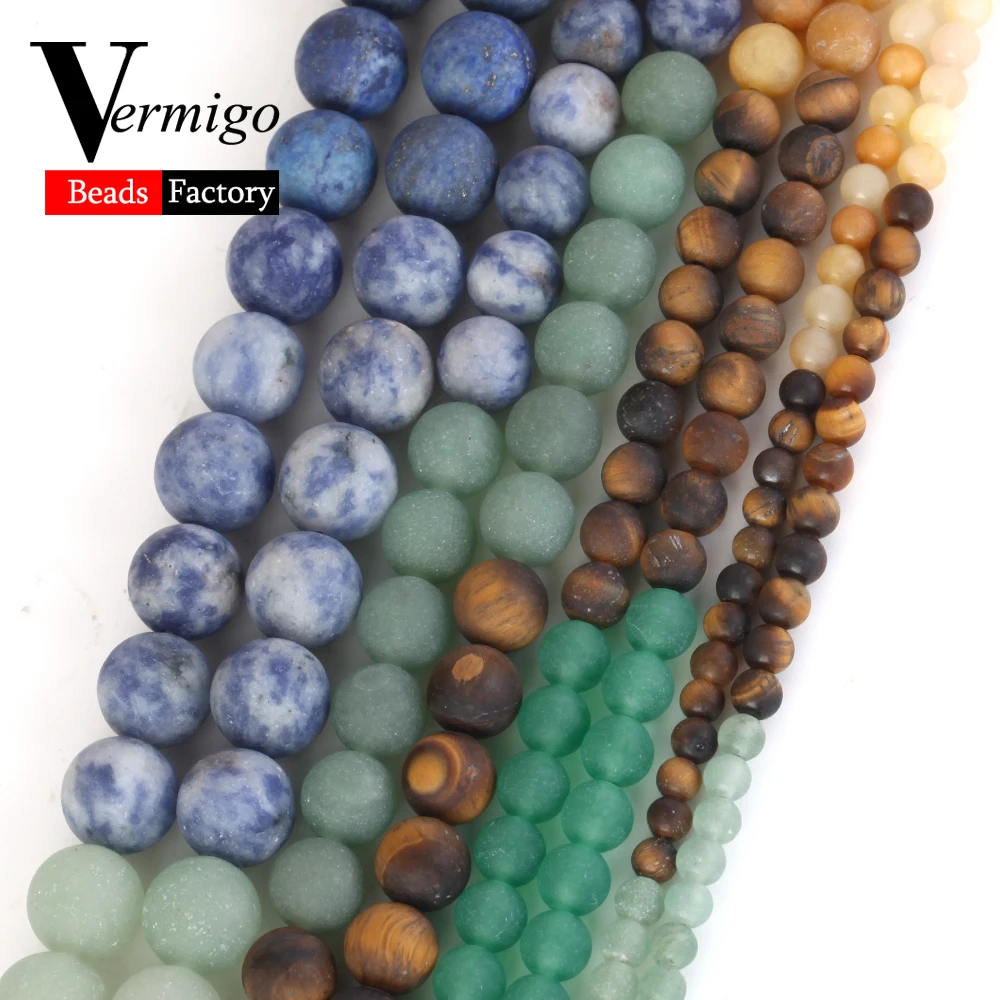 Бусины из натурального камня 4/6/8/10 мм, матовые красочные 7 чакр, круглые бусины-разделители для изготовления ювелирных изделий, браслетов, ожерелий «сделай сам», аксессуары