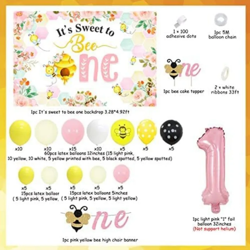 Комплект гирлянд из воздушных шаров-сюрпризов украшения на первый день рождения