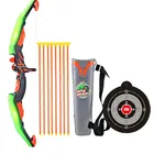 Набор игрушек для мальчиков и девочек, лук с луком и стрелами с 3 стрелками на присоске, уличная игрушка со светодиодной подсветкой для детей