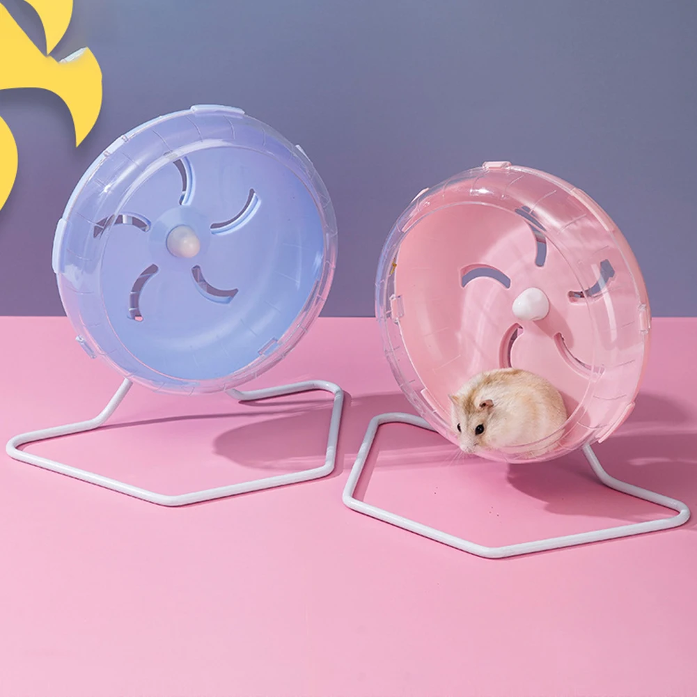 

12cm Hamster Sport Running Wheel Rat Small Rodent Mice Silent Jogging Hamster Gerbil Exercise Play Toys Brackets Accessories