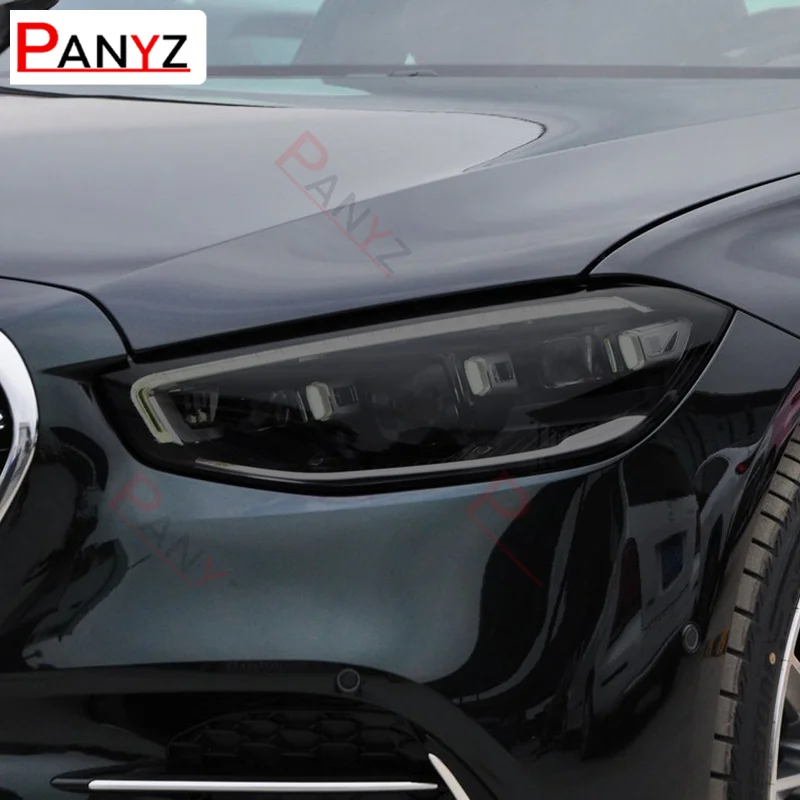 Для Mercedes Benz S Class W223 2021 автомобильная фара Защитная фронтальная пленка прозрачная