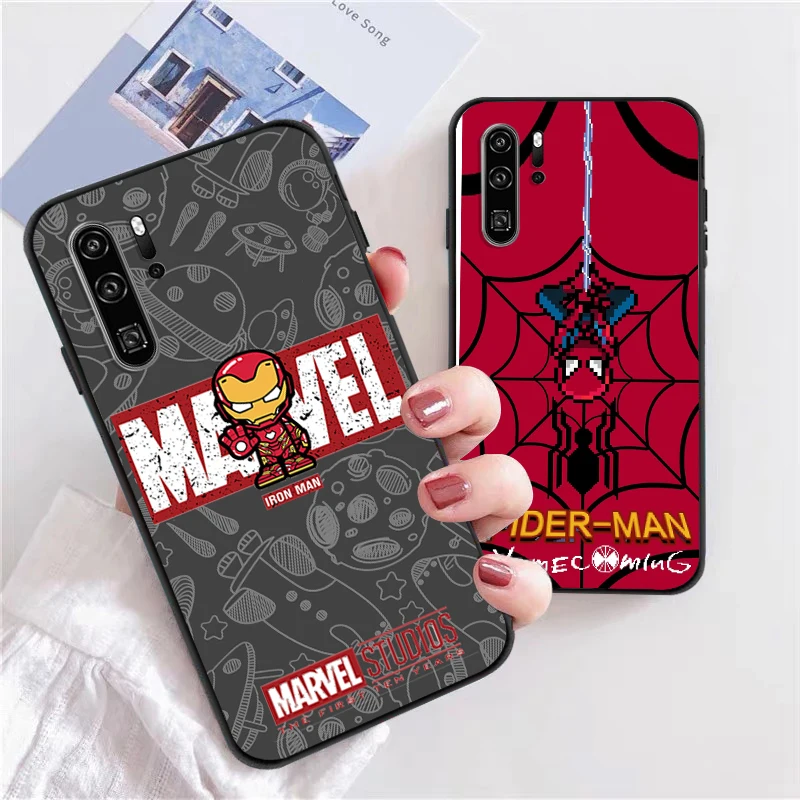 

Marvel Iron Man Spiderman Phone Cases For Huawei Honor P30 P40 Pro P30 Pro Honor 8X V9 10i 10X Lite 9A Cases Funda Soft TPU