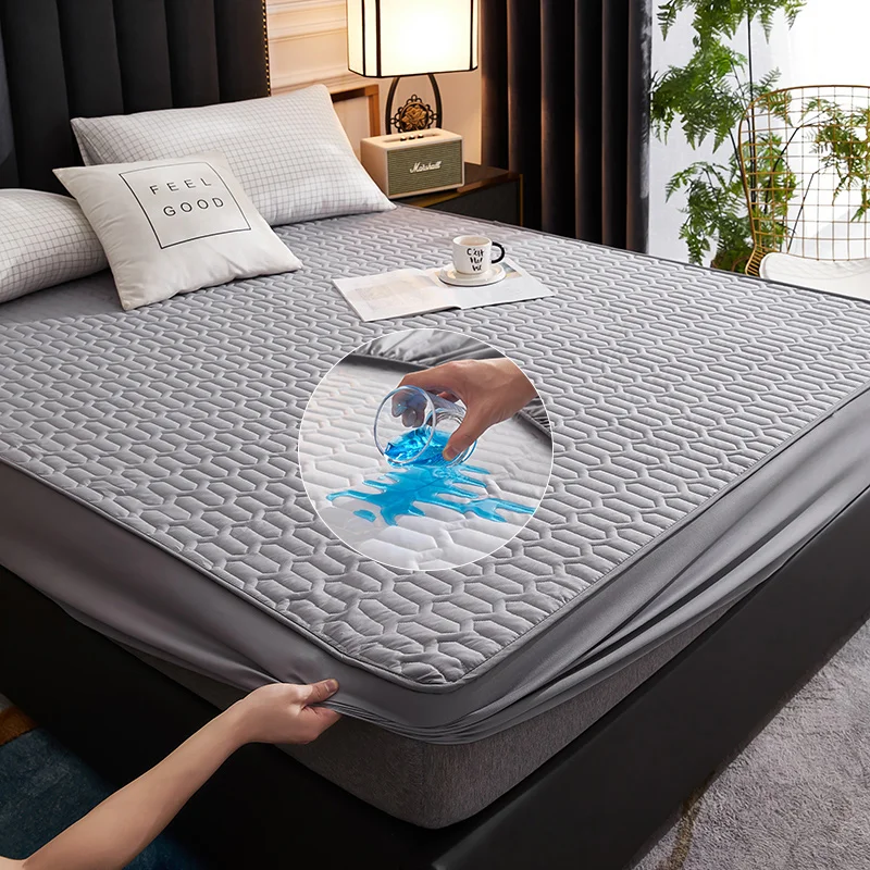 Waterproof Bed Sheet,Mattress Pad Protector Cover,Breathable