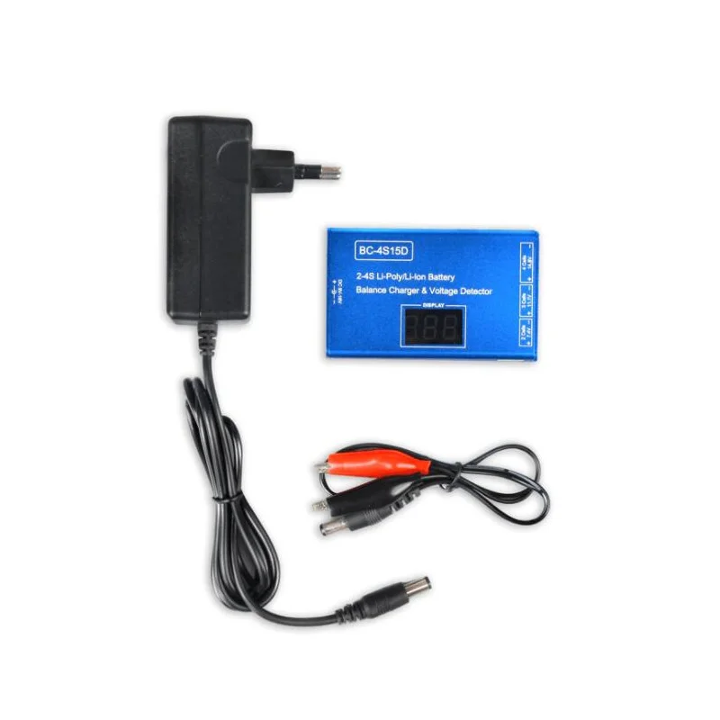 BC-4S15D Battery Lithium Lipo Balance Charger Voltage Detector LCD Digital Display Balance Charger with Adapter for RC Battery