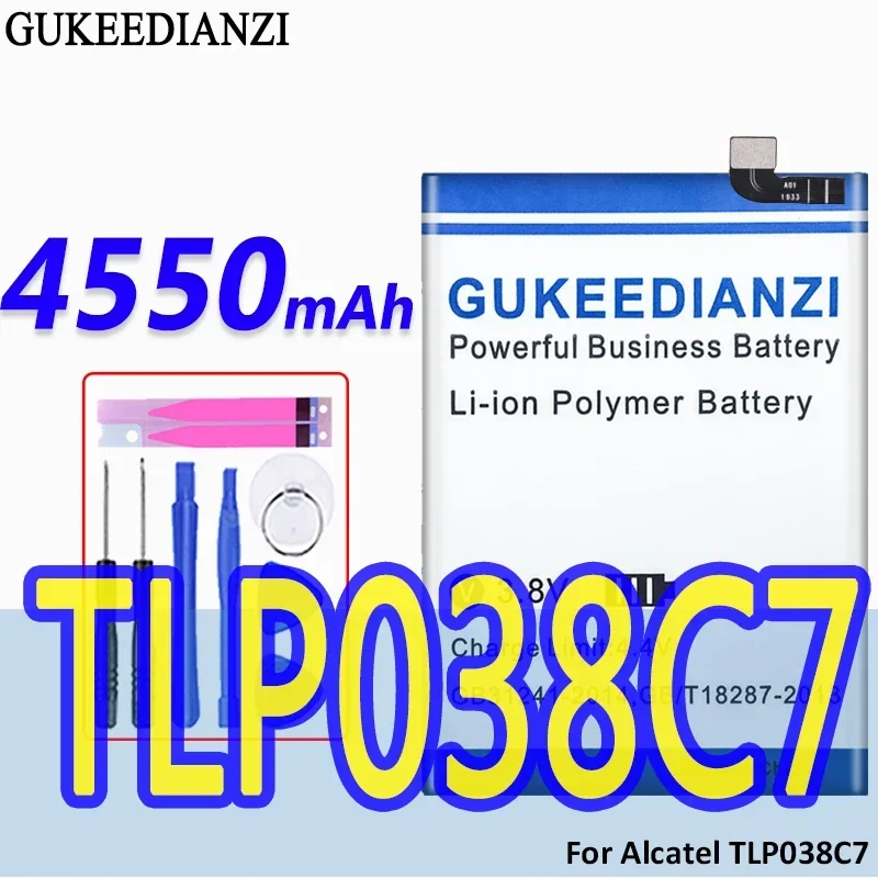 Сменный аккумулятор GUKEEDIANZI TLP038C7 4550 мАч для Alcatel One Touch
