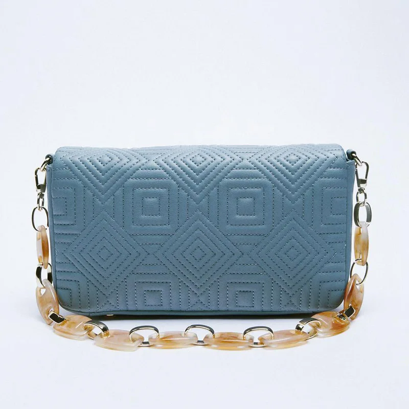 Fashion Designer Handbags Acrylic Chains Shoulder Bag Quilted Crossbody Bags for Women 2023 Brands Square Phone Flap Ladies Tote