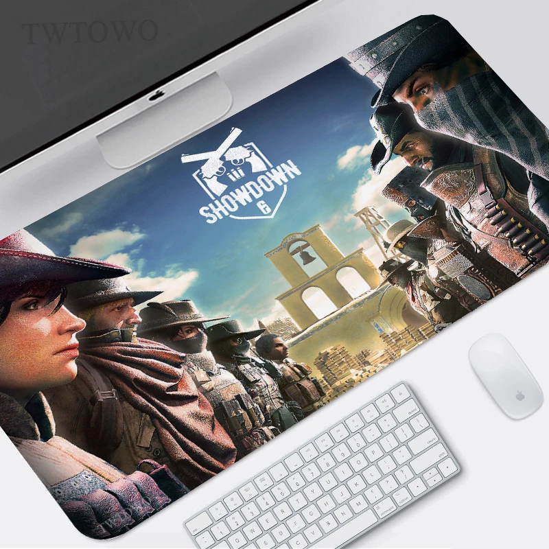 

Коврик для мыши Rainbow Six осада, игровой коврик для компьютерной мыши XL под заказ, настольные коврики XXL, Противоскользящий коврик для компьюте...