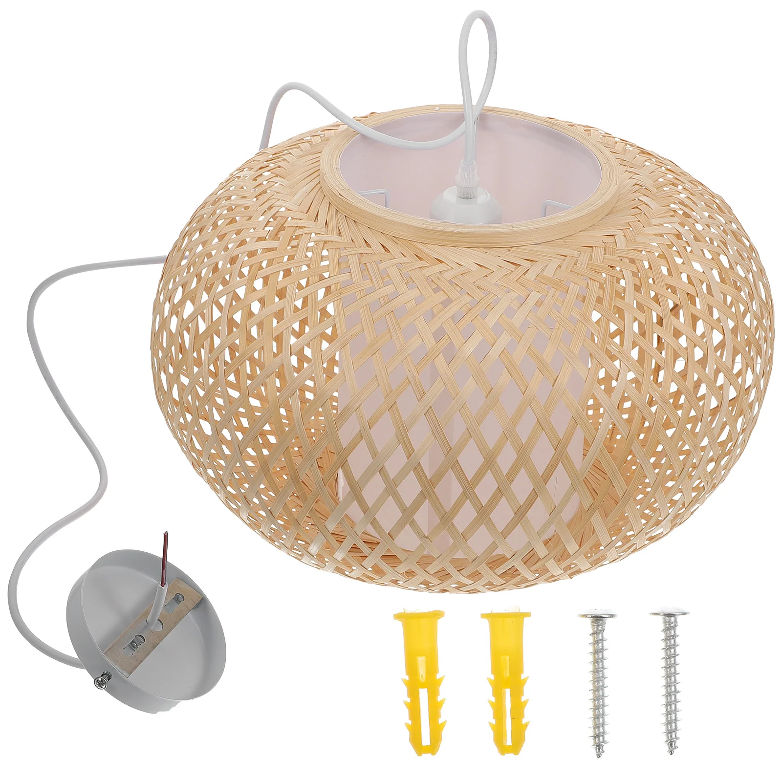 

1pc Bamboo Woven Lamp Shade Chinese Style Lamp Cover Lamp Accessory for Home