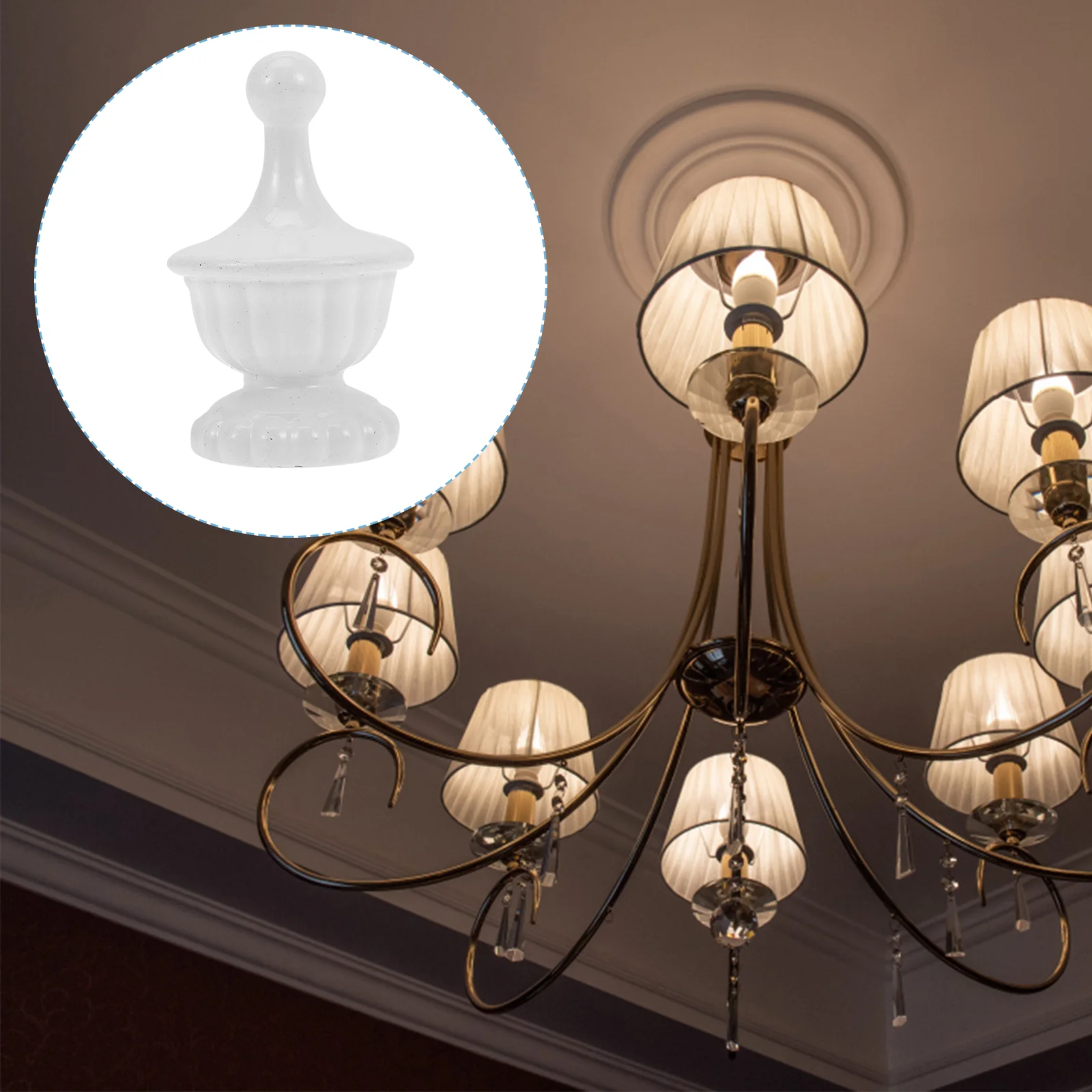 

4 Pcs Shade Knob Lamp Decoration Finial Vintage Lampshade Internal Teeth Aluminum Parts Lampshades Table