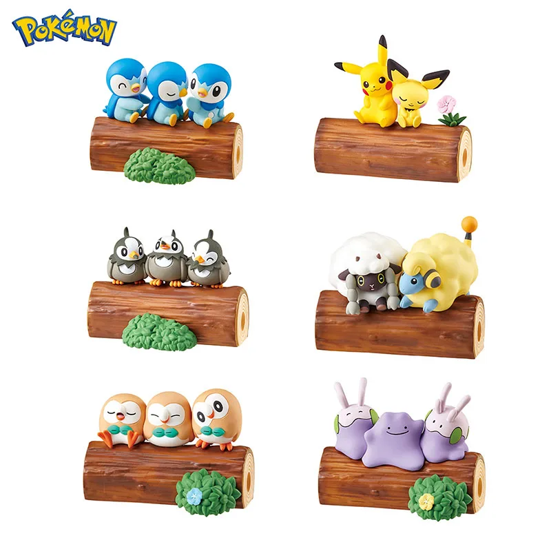 

Genuine RE-MENT Pokemon Figure Toys Cute Anime Model Piplup Starly Rowlet Pikachu Mareep Goomy Figures Children's Birthday Gifts