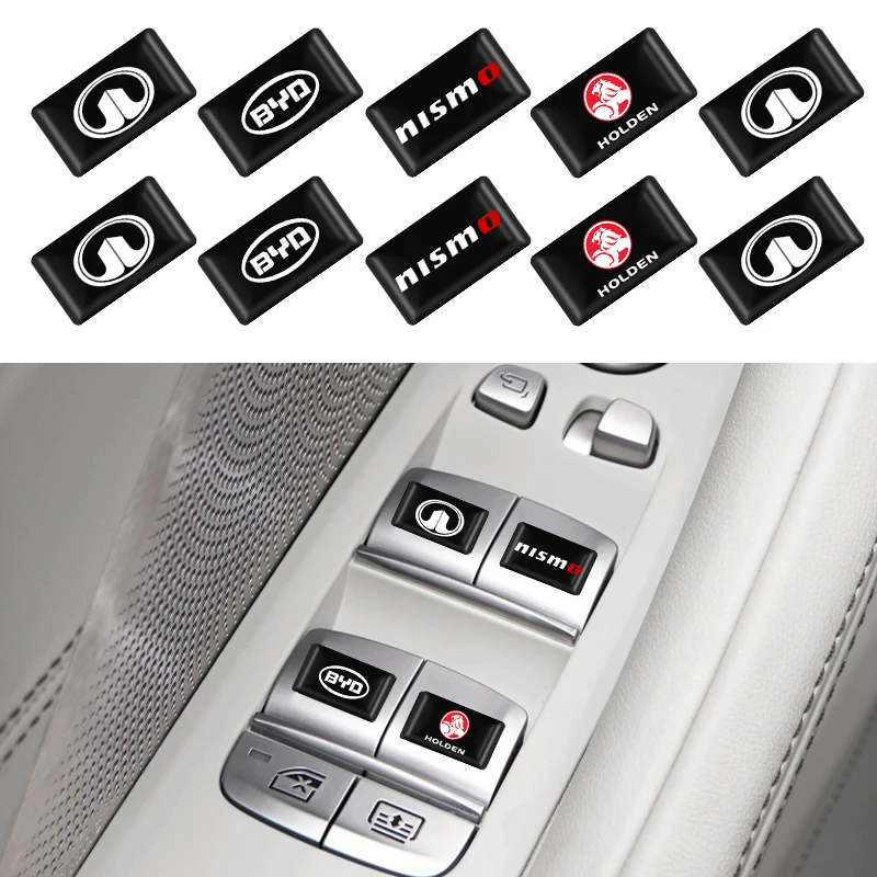 

10Pcs Car Logo DIY Interiorc Key Badge 3D Stickers For Renault Duster Captur Clio Logan Megane 1 2 3 Koleos Scenic Fluence