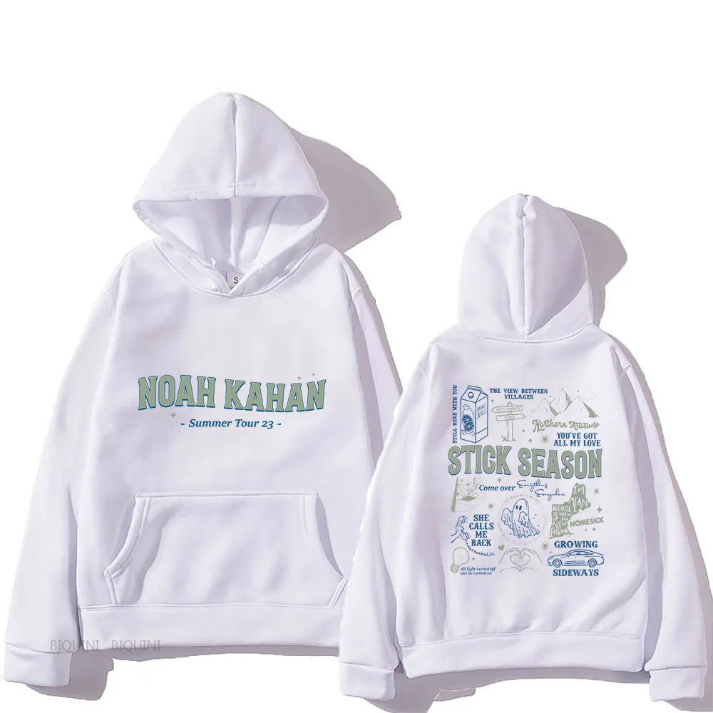 

Noahh Kahann Stick Season Hip Hop Hoodies Men's Sweatshirts 2023 Letter Print Harajuku Clothes Fleece Hooded Pullovers Prevalent