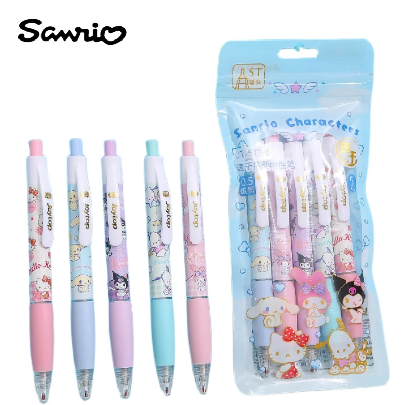 

Hello Kitty Kuromi Cinnamoroll My Melody Cute Kawaii Gel Pen High-value Cartoon Signature Pen Student School Supplies Wholesale