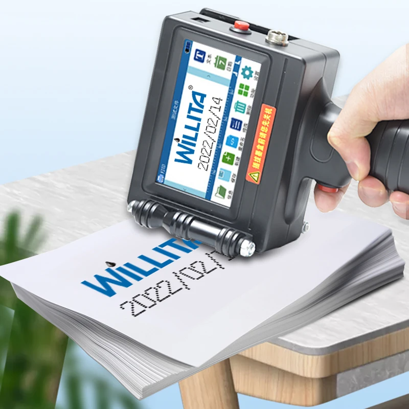 

12.7mm Industry Handheld Inkjet Printer Mobile Portable Small Hand Inkjet Printer For Bar Code Qr Code Expiry Date Logo Printing