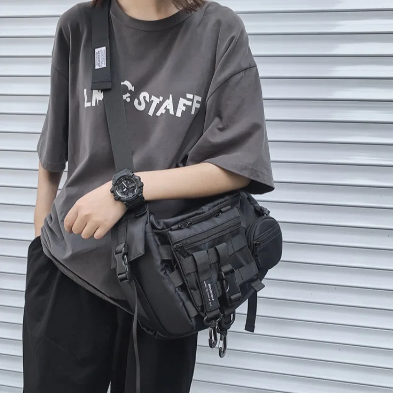 Модные сумки через плечо женские уличные тактические Techwear Y2k сумки-тоут большой