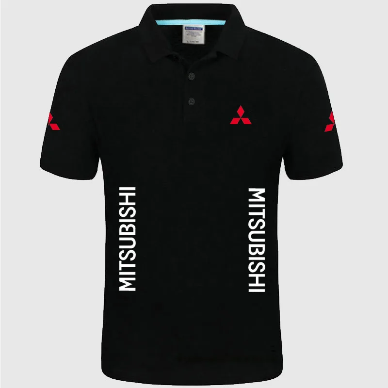 

2022 Summer High quality brand Mitsubishi logo polo short sleeve shirt Fashion casual Solid Polo Shirt unisex shirts