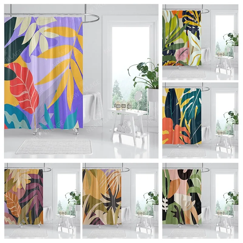 

Waterproof fabric shower curtains Bathroom curtain accessories 180x200 Bath curtain for shower 240*200 nordic boho decoration