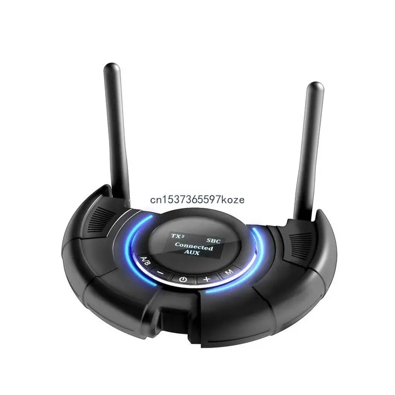 

Приемник аудиопередатчика дальнего действия 120 м APTX Bluetooth-совместимый 5.0 для телевизора
