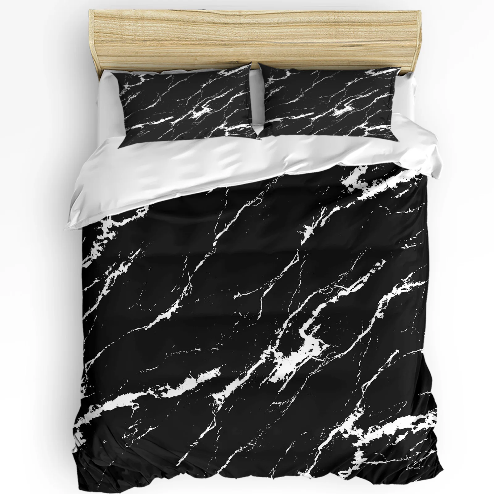 

Black Concrete Crack Printed Comfort Duvet Cover Pillow Case Home Textile Quilt Cover Boy Kid Teen Girl Luxury 3pcs Bedding Set