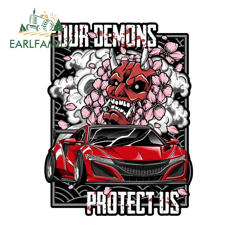 EARLFAMILY 13 см x 10 для защиты демонов они маска Сакура дрифт искусство простые