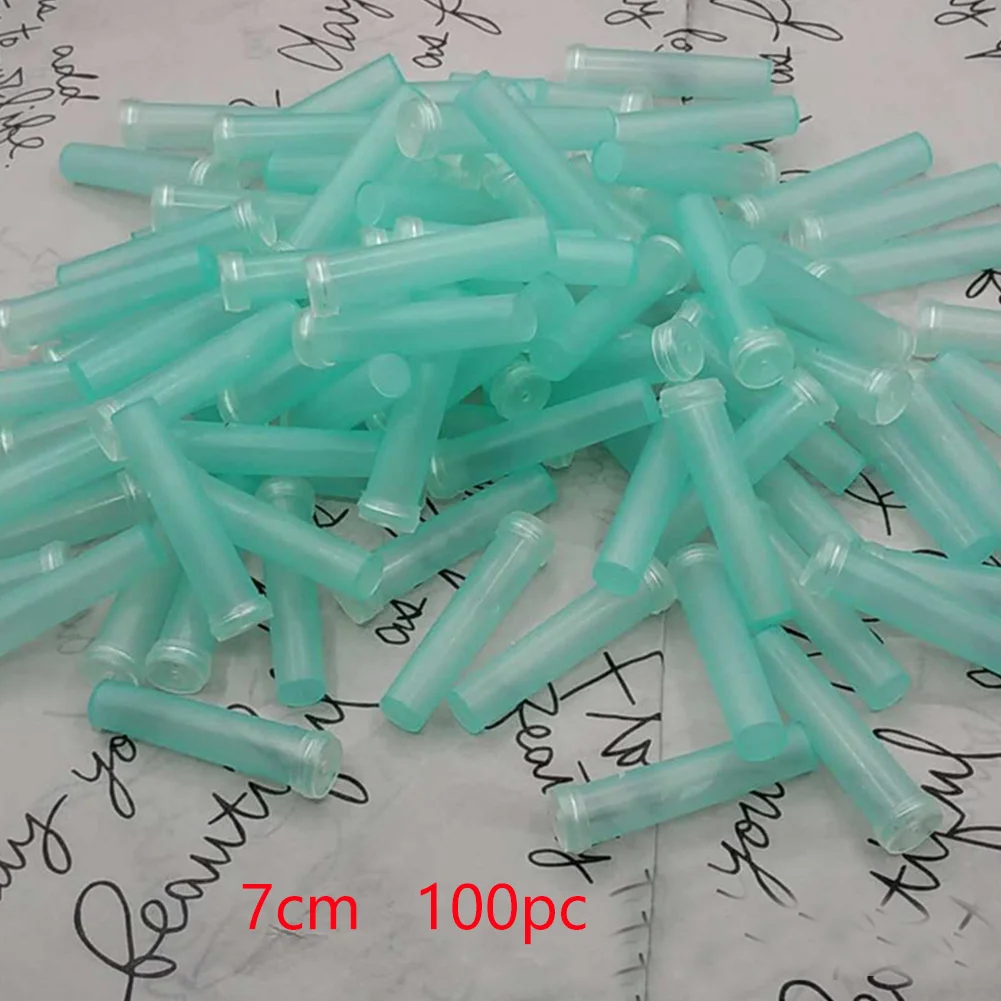 

100pcs Plastic Flower Nutrition Tube With Cap Fresh Flower Water Storage Tube Plant Fresh-keeping Garden Flower Shop Tool