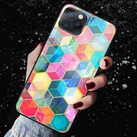 geometry splicing phone case for iphone 11 cover for iphone 7 8 6 plus 13 12 pro max mini xr x xs se2020 glass protection shell