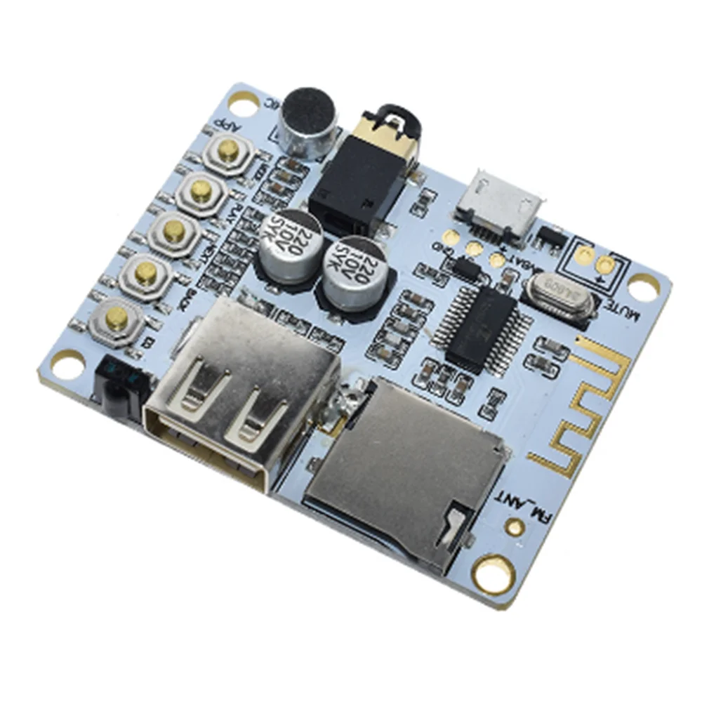 Плата аудиоприемника Bluetooth с USB-разъемом для TF-карты декодирование