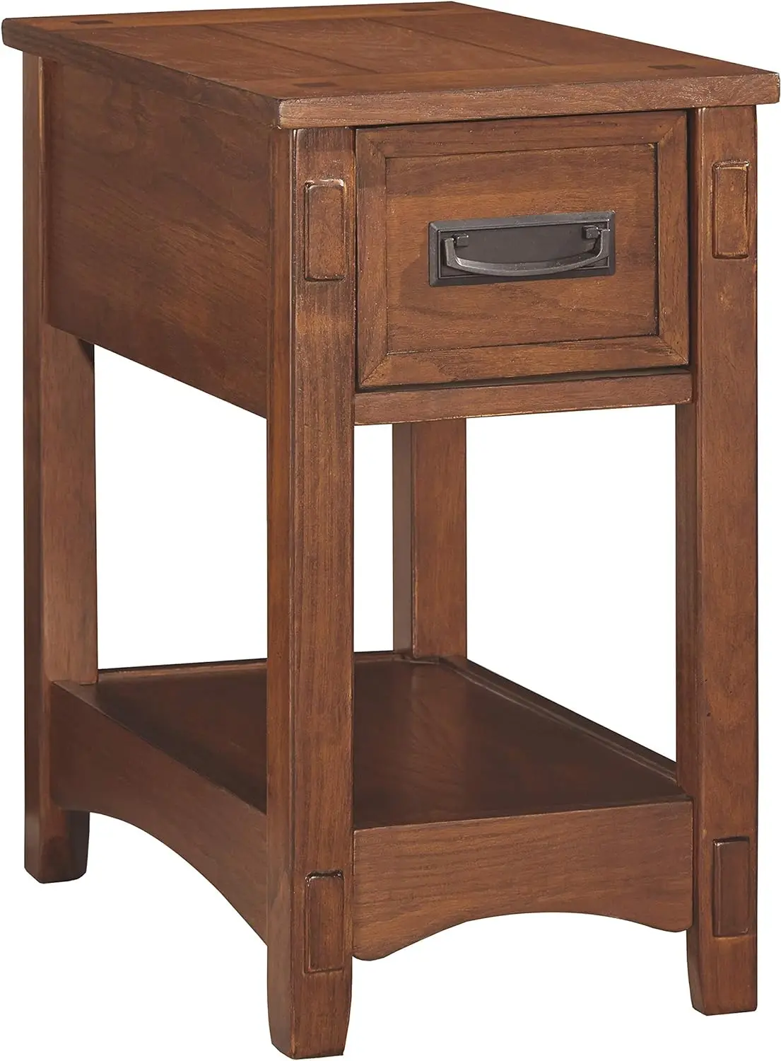 

Новый Традиционный деревянный стул, боковой столик с 1 выдвижным ящиком и 1 неподвижной полкой, коричневая наволочка Linlamlim