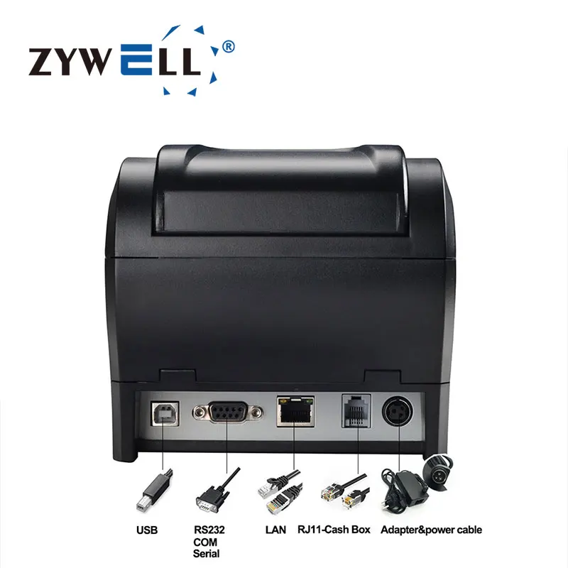 Фото Новинка 2026: Термопринтер чеков ZYWELL ZY307Q для POS-систем, 4 группы, 80 мм №4