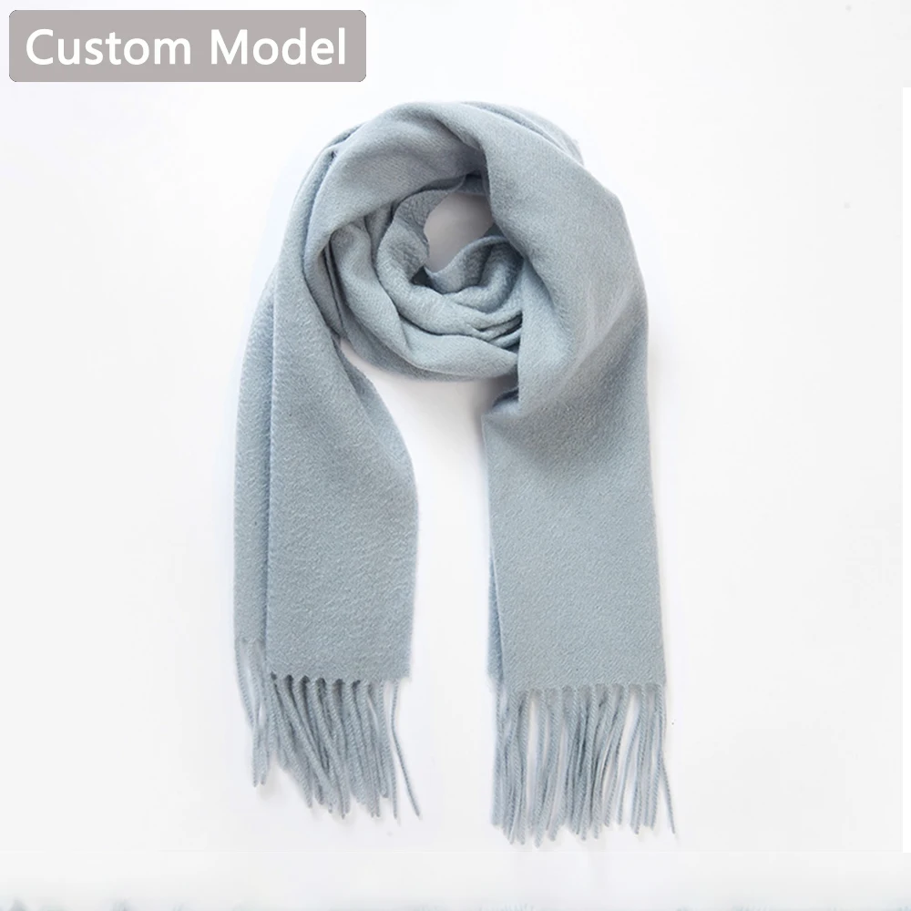 

102534 Size 65*190CM Womens Autumn Imitation Cashmere Scarf Branding Women Winter Wild Long Double-sided Thick Warm Shawl Scarf