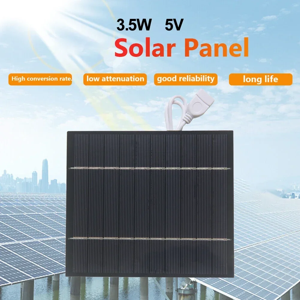 Портативная солнечная панель 3 5 Вт долговечная поликристаллическая Кремниевая