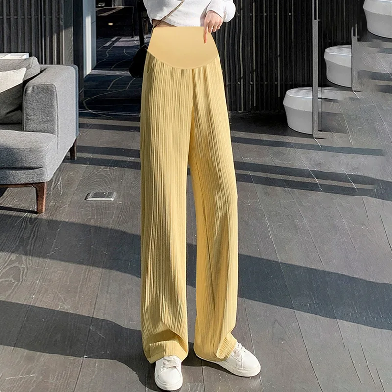 

Женские летние брюки до пола, широкие брюки с высокой талией для беременных