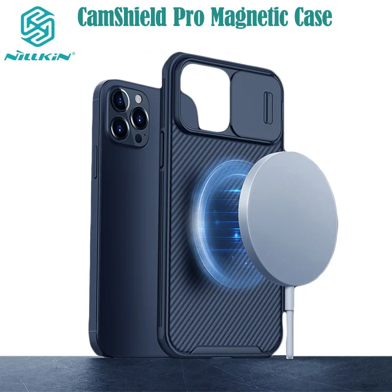 Чехол для iPhone 13 12 / Pro / Max, Магнитный чехол NILLKIN CamShield с поддержкой MagSafe, чехол для объектива камеры для iPhone13 12 Mini