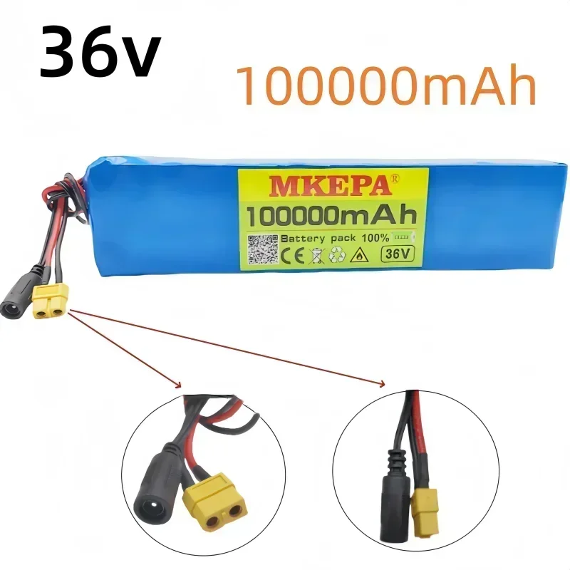 10S3P 36V 100000mAh 18650 Rechargeable Lithium Battery Power Modified Bicycle Scooter Electric Vehicle with etc
