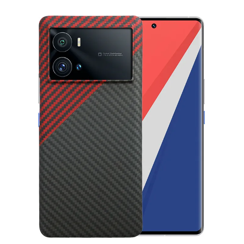 

Carbon Fiber Case For vivo iqoo 9 Pro Cover Amirad Fiber Anti-fall Shockproof Protective Cover For VIVO IQOO 9 Phone Accessories