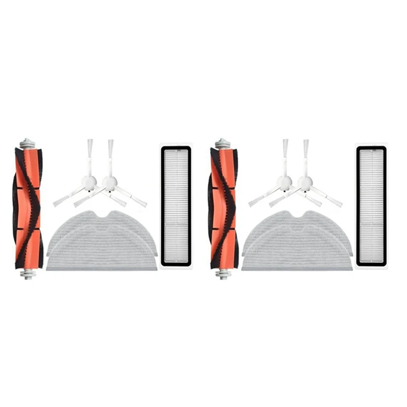 

2X Accessories Kits For Xiaomi Dreame D9 Robot Vacuum Cleaner Parts Main Roller Side Brush Hepa Filter Mop Cloth