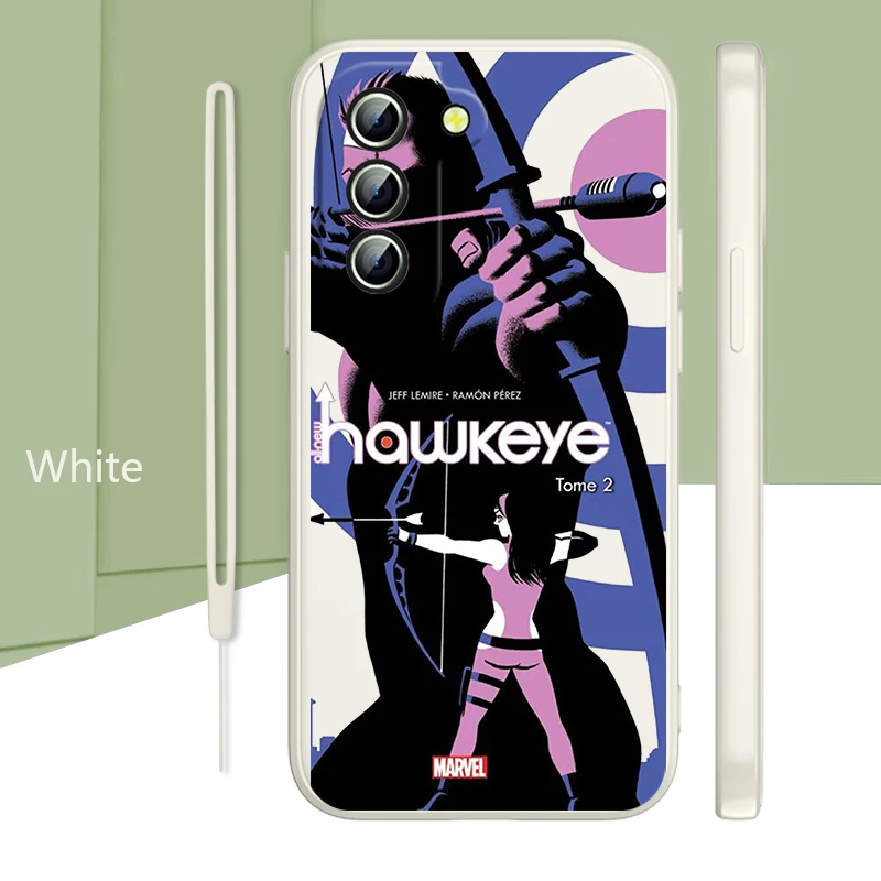 

Superhero Eagle Sword For Samsung Galaxy S22 S21 S20 S10 S9 Ultra Plus Pro FE Liquid Rope Silicone Phone Case