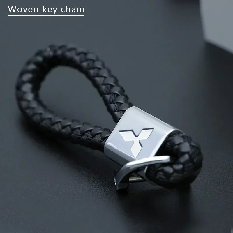 Автомобильная плетеная веревка металлические подарки кольца для ключей Mitsubishi