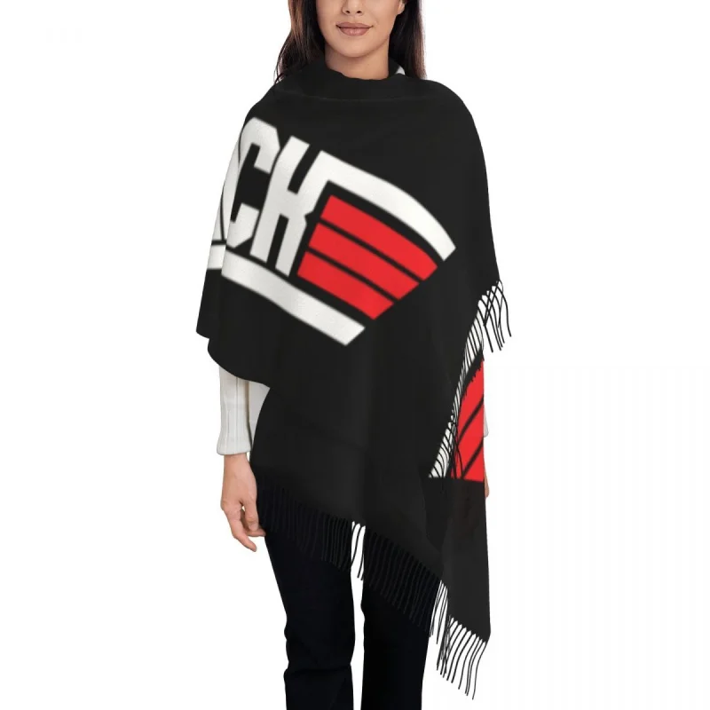 

Female Long Top Gun Maverick Scarves Women Winter Fall Soft Warm Tassel Shawl Wraps Film Scarf