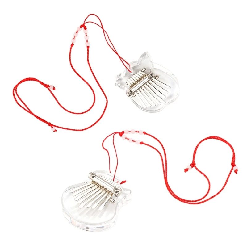 

Crystal 8 Key Mini Acrylic Thumb Piano Gifts Finger Keyboard Instruments