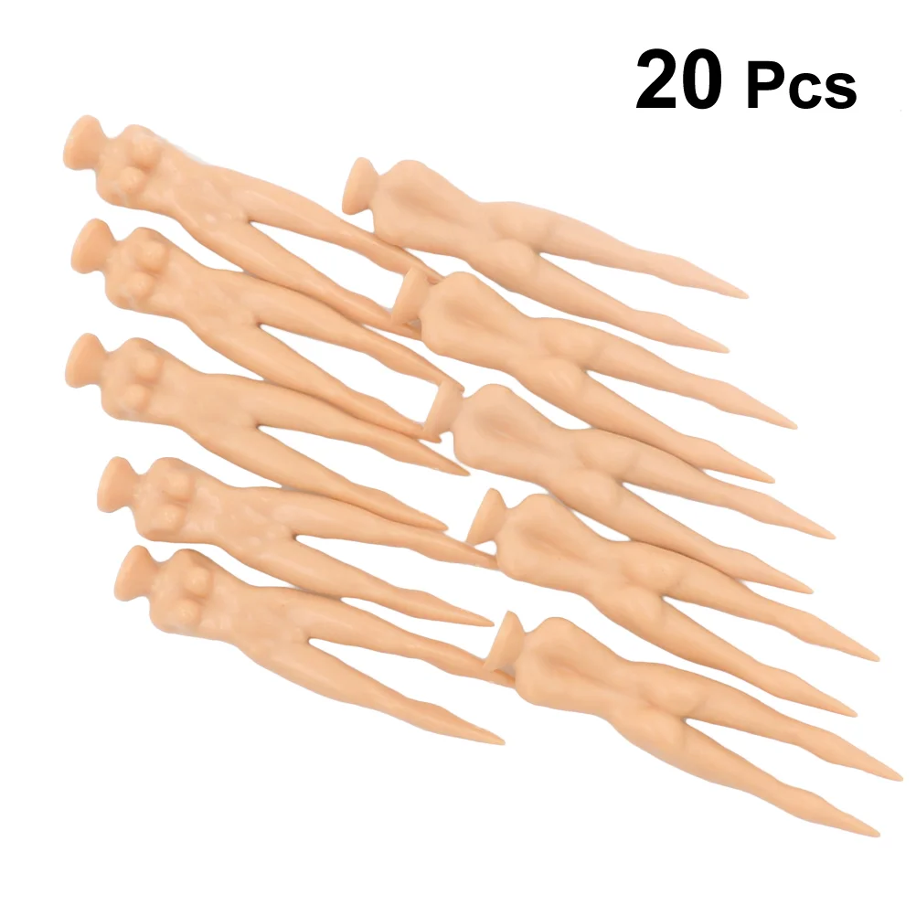 

20pcs 76MM Tees Plastic Nails Lady Shape Sports Tees Training Equipment Supplies Accessories
